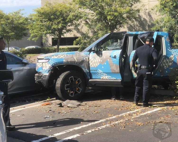 Rivian R1T Prototype Involved In Roadside Accident